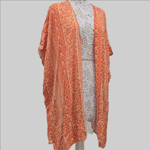 Japna Open Front Duster Wrap Kimono OS